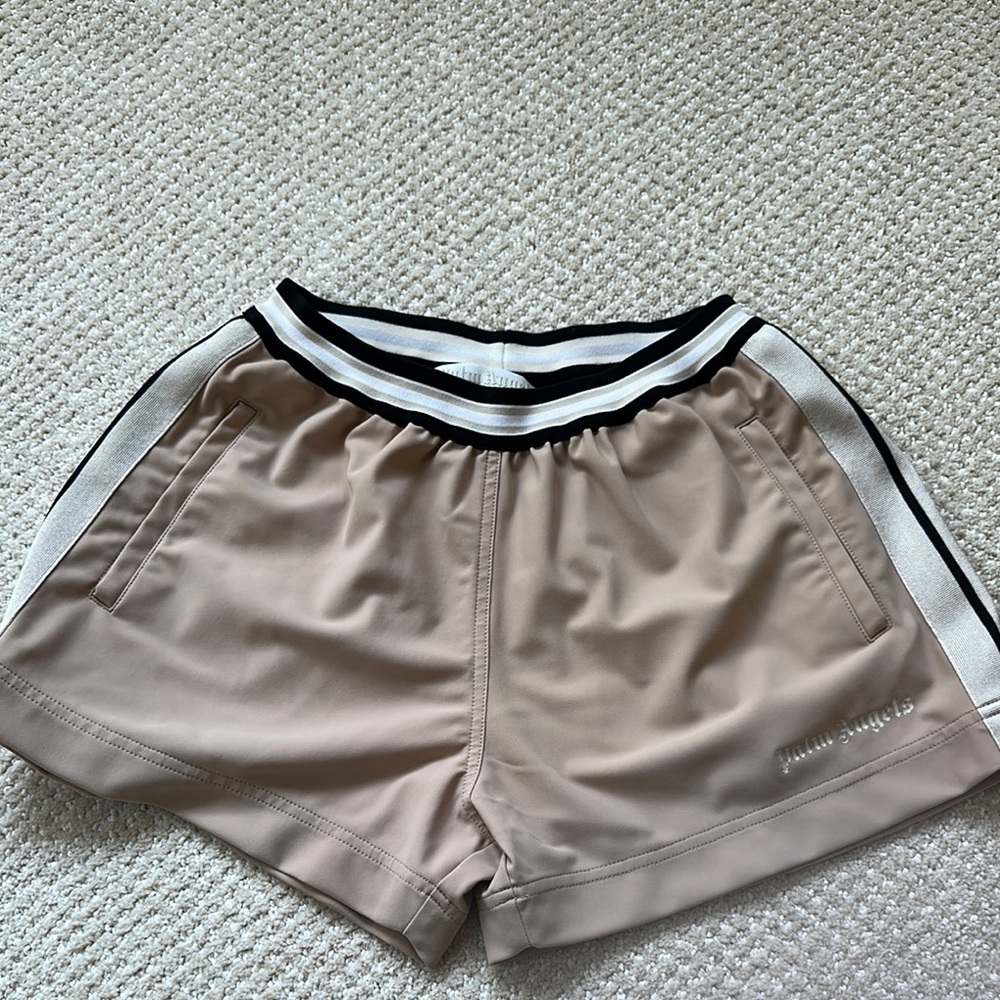 Palm Angels Tan Athletic Shorts Lightweight Fit